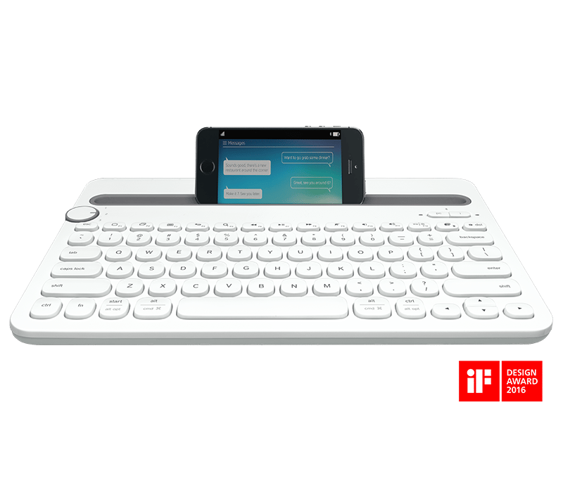 LOGITECH  Bluetooth Multi-Device Keyboard K480  White